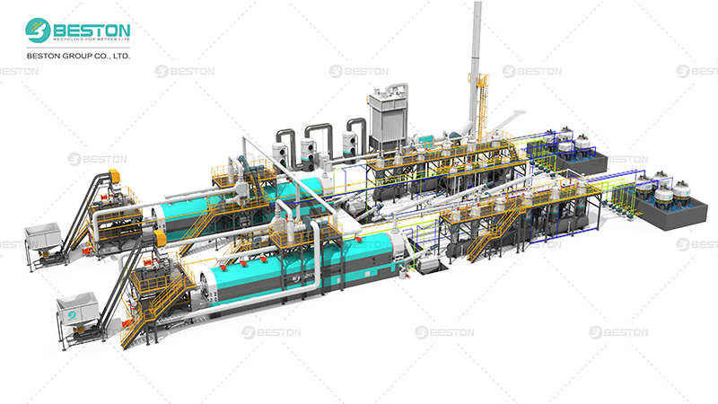 Tyre Pyrolysis Plant - Continuous Type